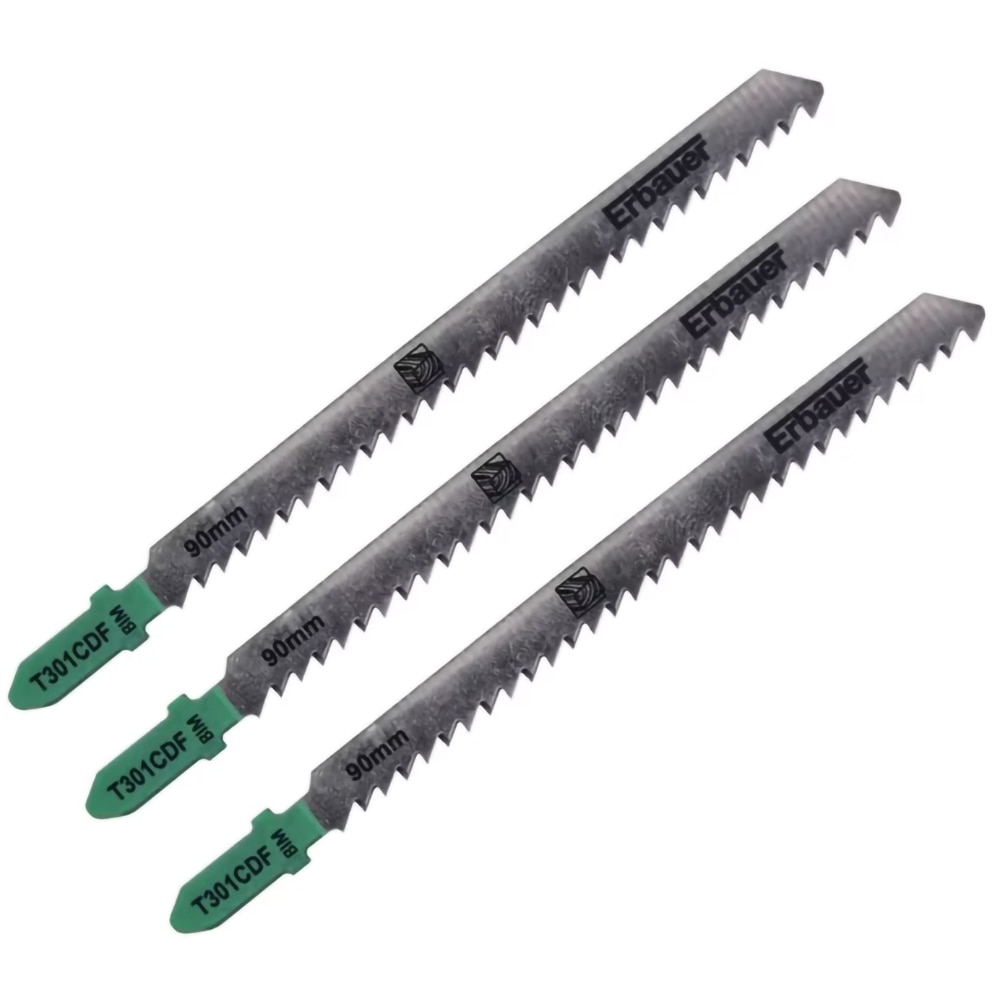 Lame fierastrau Erbauer T301CDF, pentru lemn tare, 4-65 mm, 3 buc