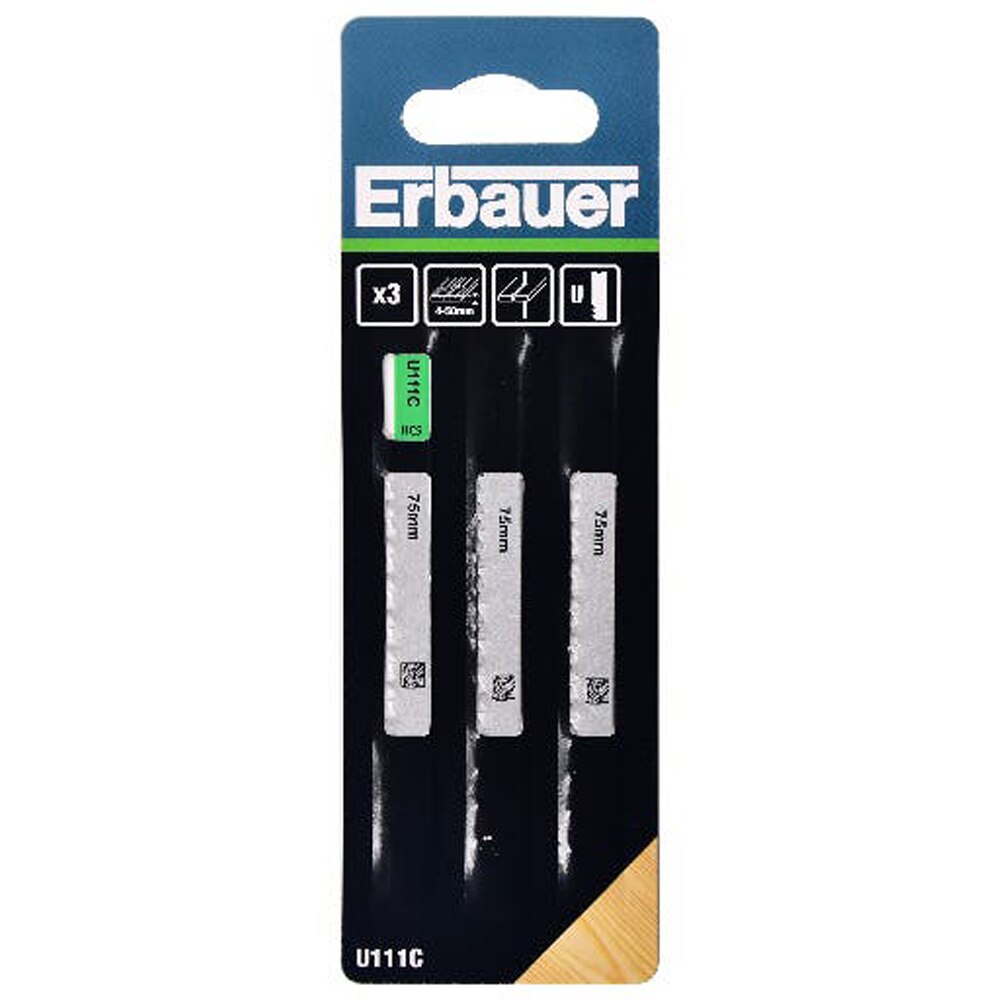 Lame fierastrau Erbauer, pentru lemn, 4-50 mm, 3 buc