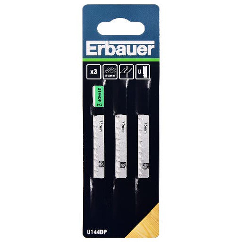 Lame fierastrau Erbauer, pentru lemn, 5-50 mm, 3 buc