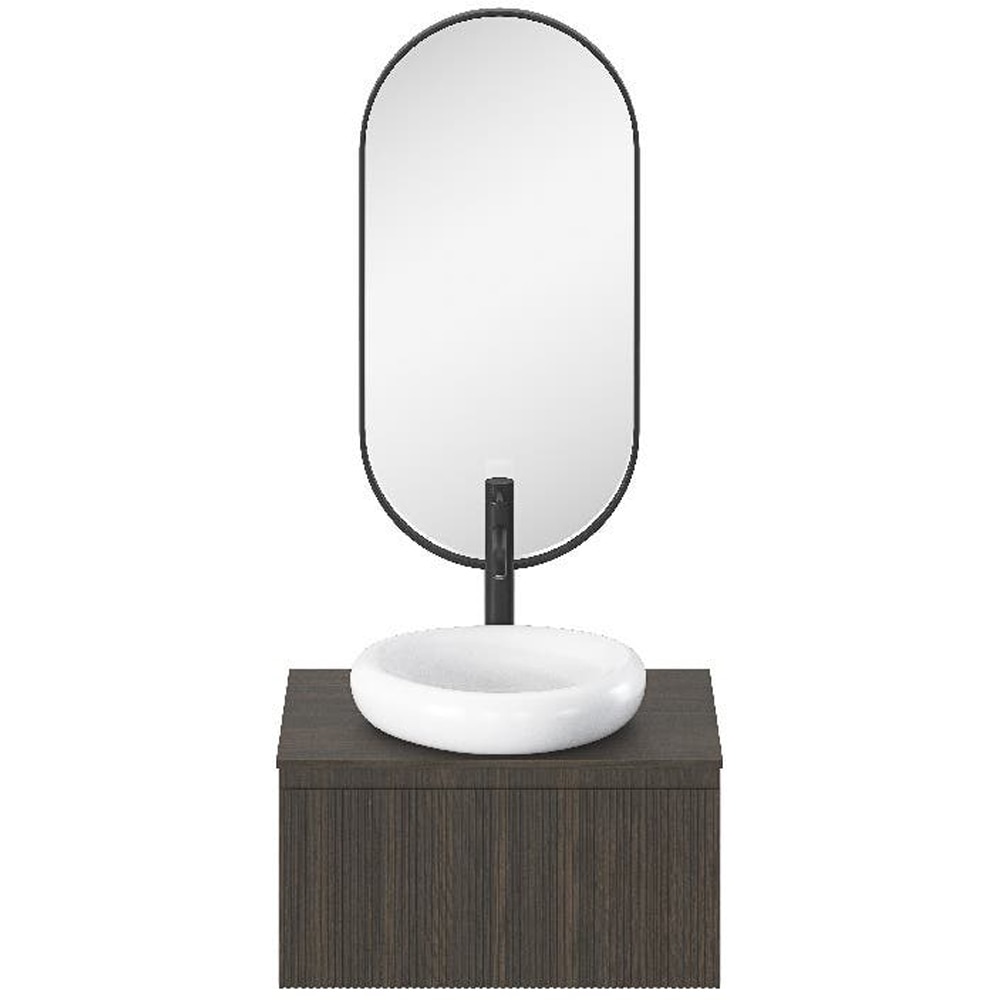 Oglinda baie GOODHOME, 40 x 4 x 80 cm, negru