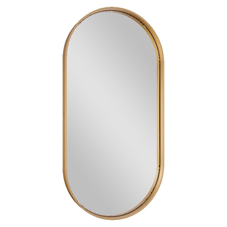 Oglinda baie, aurie, ovala • GoodHome