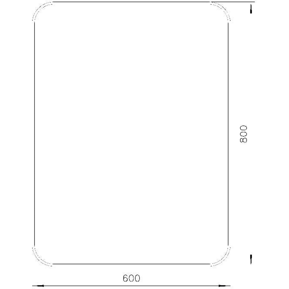 Oglinda baie GOODHOME, 60 x 80 cm, negru