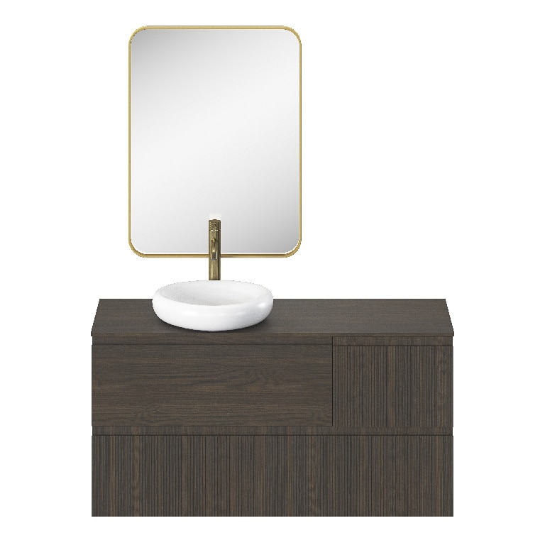 Oglinda baie, aurie, dreptunghiulara • GoodHome
