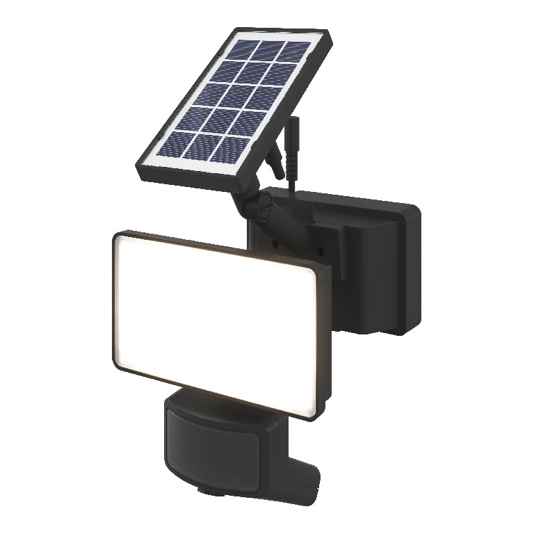 Proiector solar, negru, cu senzori, 4 W • Davern