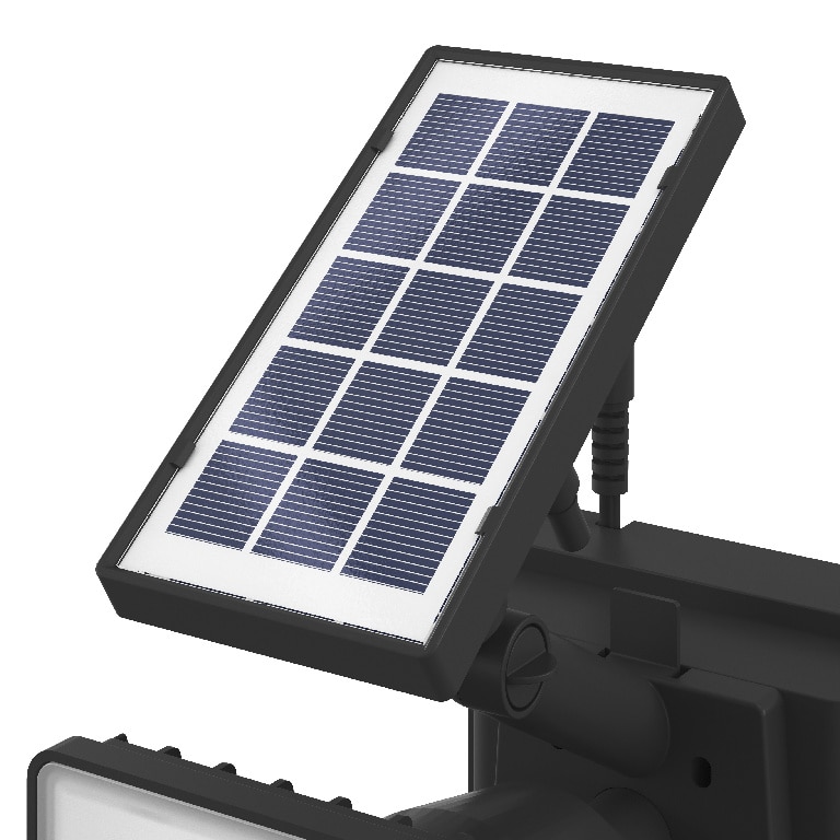 Proiector solar, negru, cu senzori, 4 W • Davern