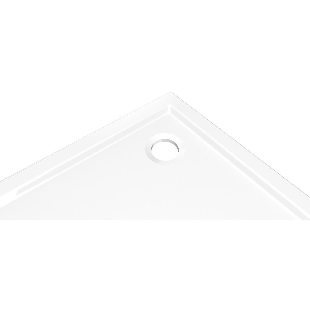 Cadita dus GOODHOME Vorma, patrata, ABS si acril, 90 x 90 x 4 cm, alb