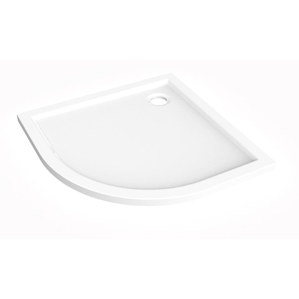 Cadita dus GOODHOME Vorma, semirotunda, ABS si acril, 90 x 90 x 4 cm, alb