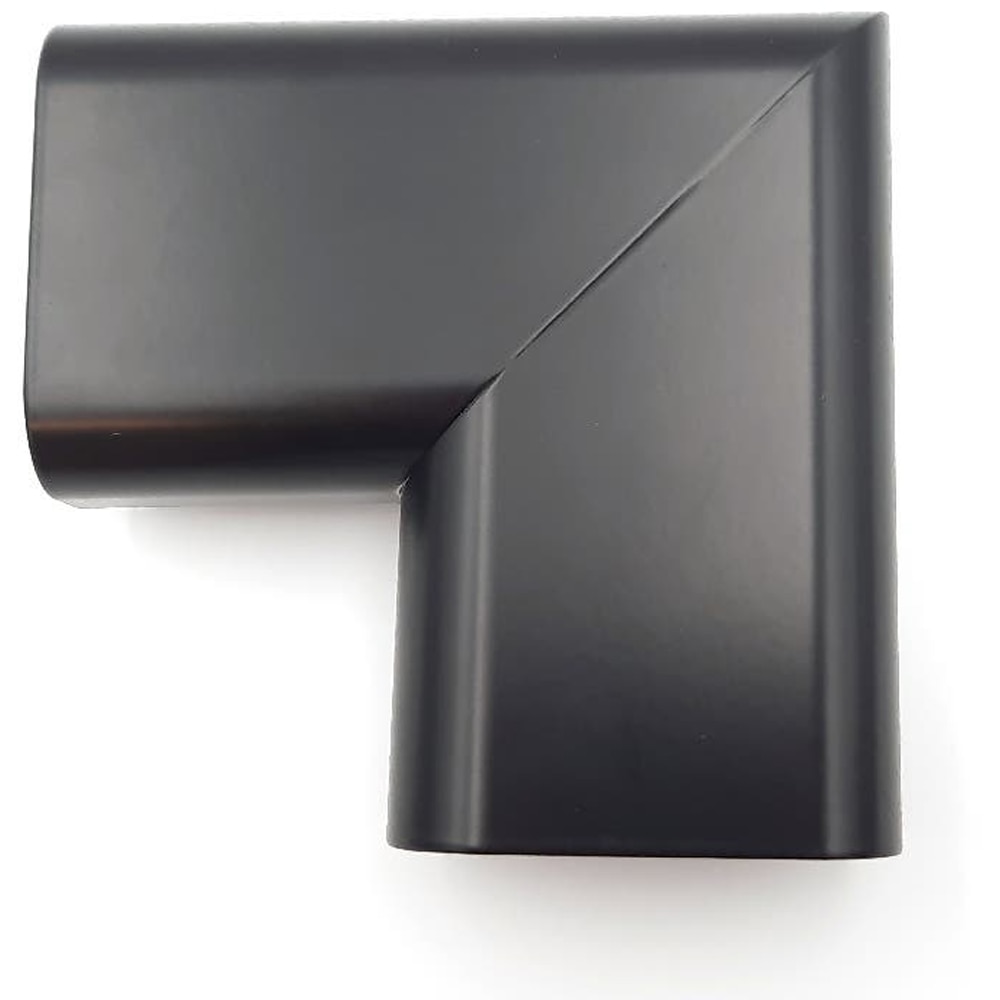 Conector colt fix la unghi de 90 Batumi, 8 x 8 cm, aluminiu, negru