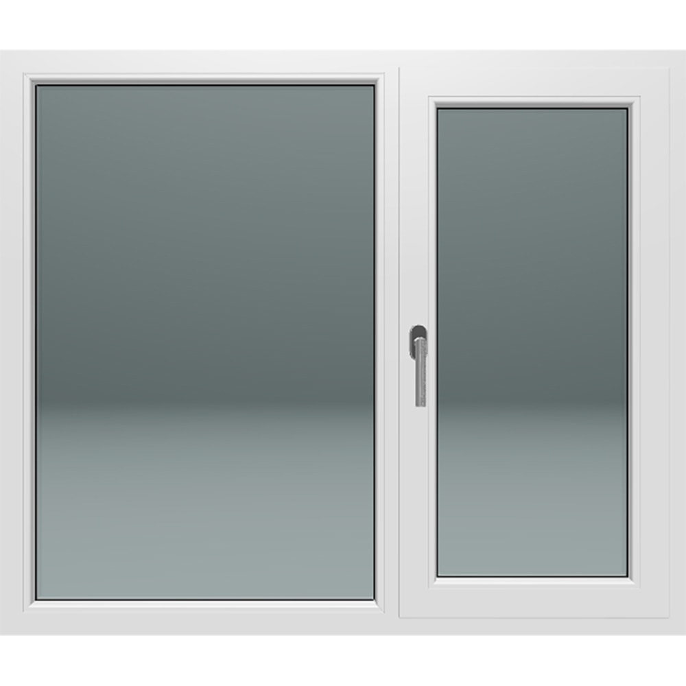 Fereastra termopan PVC, alb, 4 camere, dreapta, 136 X 116 cm