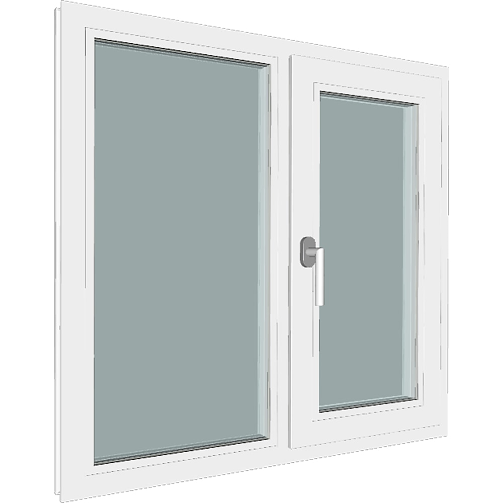 Fereastra termopan FENSTERWELT, PVC, 5 camere, 100 x 100 cm, deschidere oscilobatanta stanga, alb