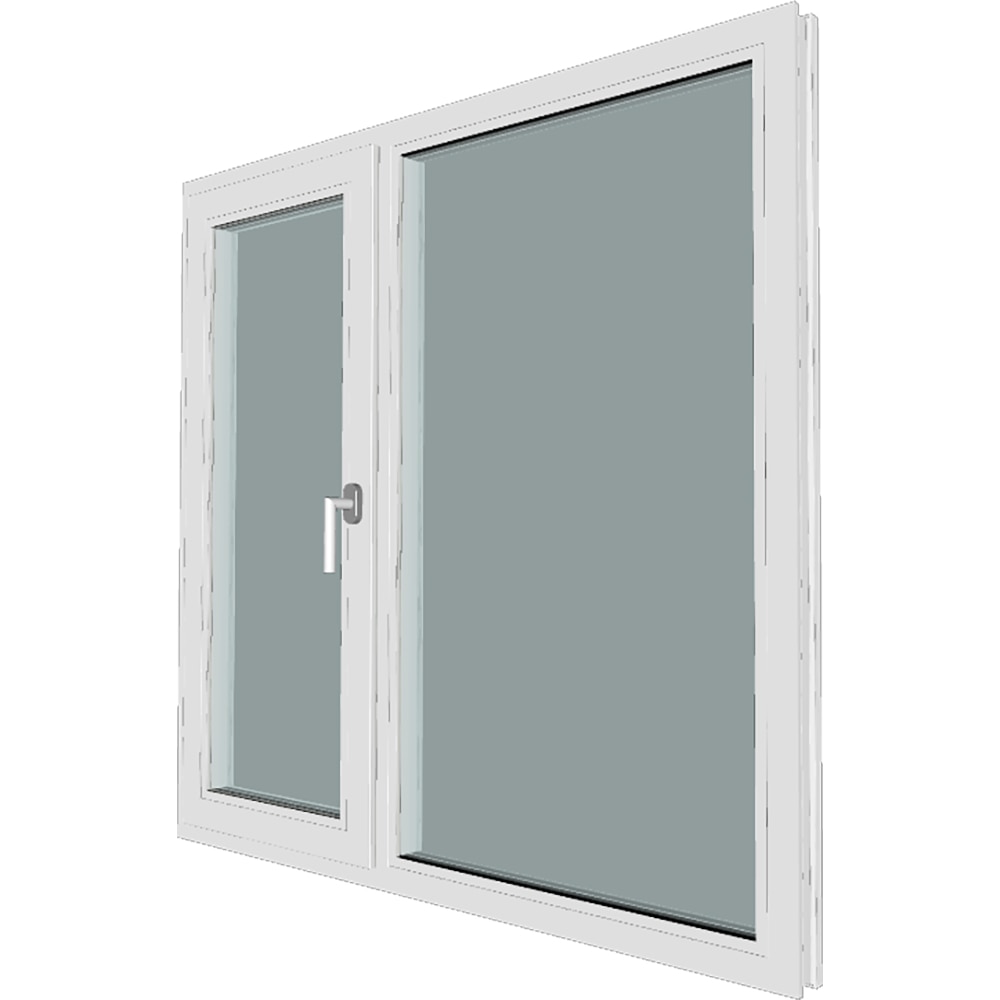 Fereastra termopan FENSTERWELT, PVC, 5 camere, 120 x 100 cm, deschidere oscilobatanta dreapta, alb