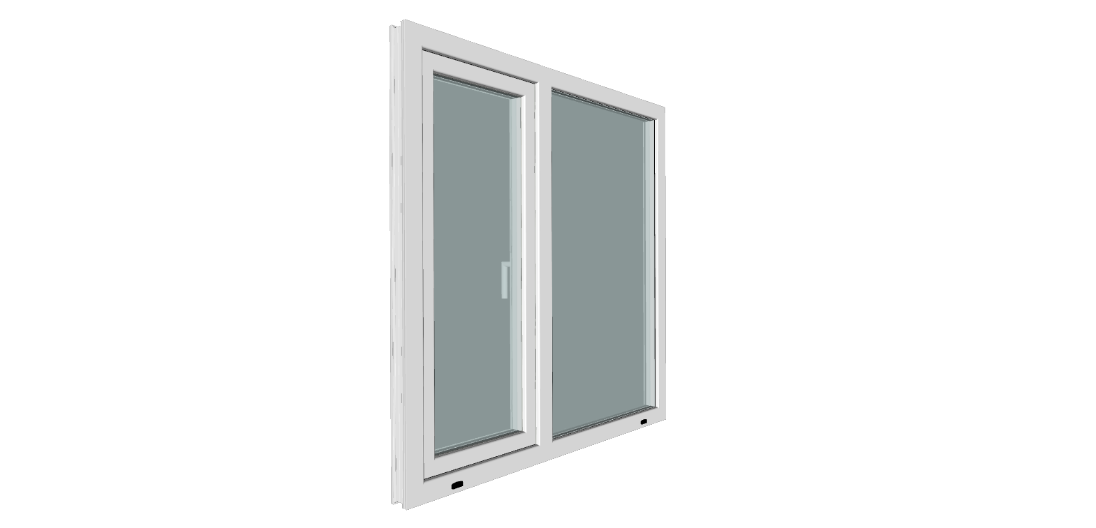 Fereastra termopan PVC, geam Clar + Low-E, alb, 5 camere, 120 x 100 cm, stanga, dubla deschidere, fixa + oscilobatanta Gealan