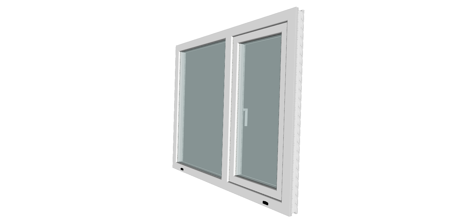 Fereastra termopan PVC, geam Clar + Low-E, alb, 5 camere, 136 x 116 cm, dreapta, dubla deschidere, fixa + oscilobatanta Gealan