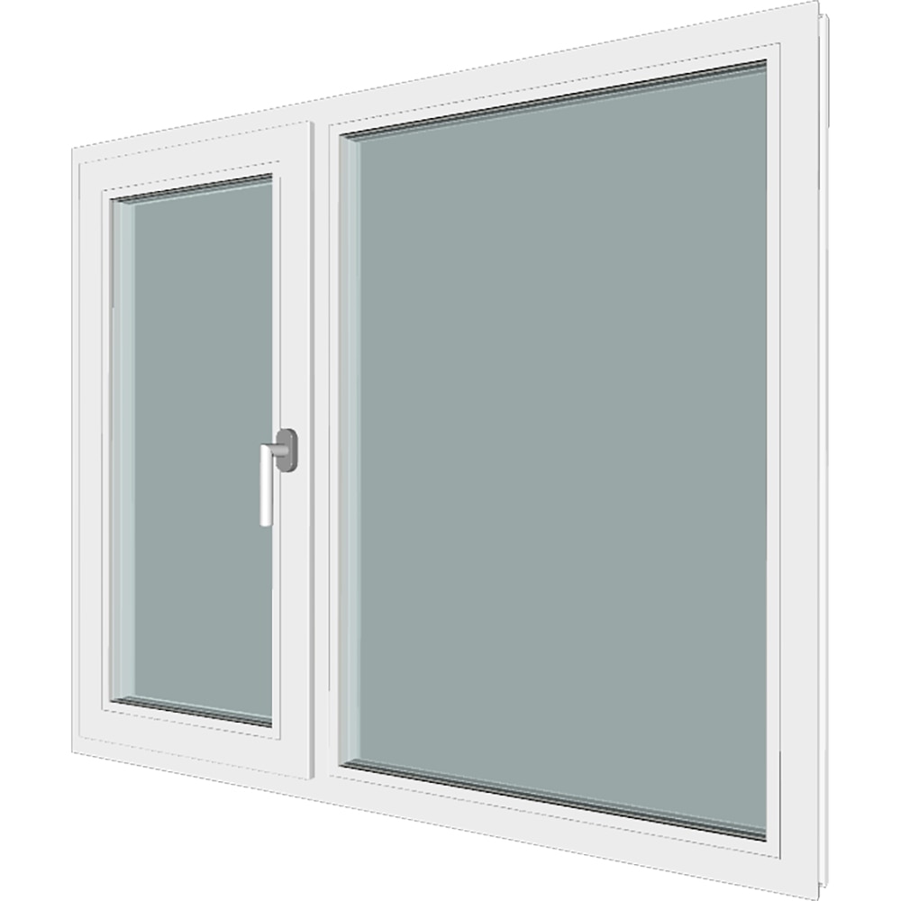 Fereastra termopan FENSTERWELT, PVC, 5 camere, 136 x 116 cm, deschidere oscilobatanta dreapta, alb