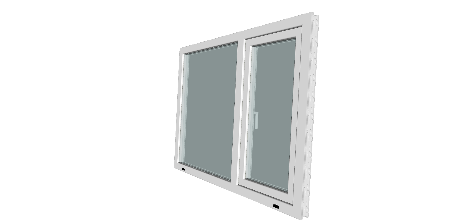 Fereastra termopan PVC, geam Clar + Low-E, alb, 5 camere, 146 x 116 cm, dreapta, dubla deschidere, fixa + oscilobatanta Gealan