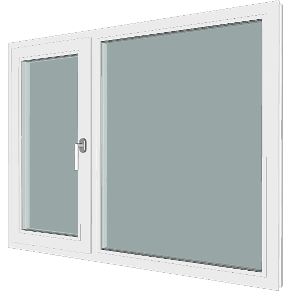 Fereastra termopan FENSTERWELT, PVC, 5 camere, 146 x 116 cm, deschidere oscilobatanta dreapta, alb