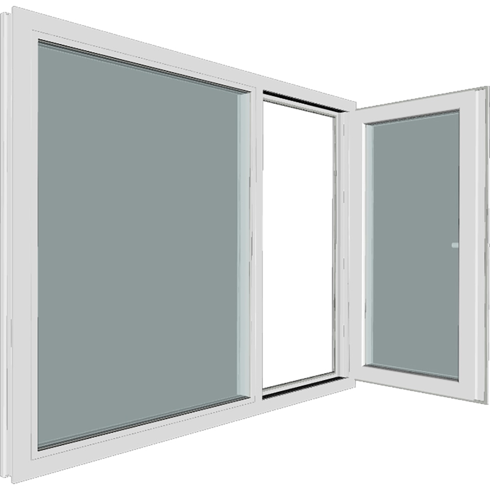 Fereastra termopan FENSTERWELT, PVC, 5 camere, 146 x 116 cm, deschidere oscilobatanta stanga, alb
