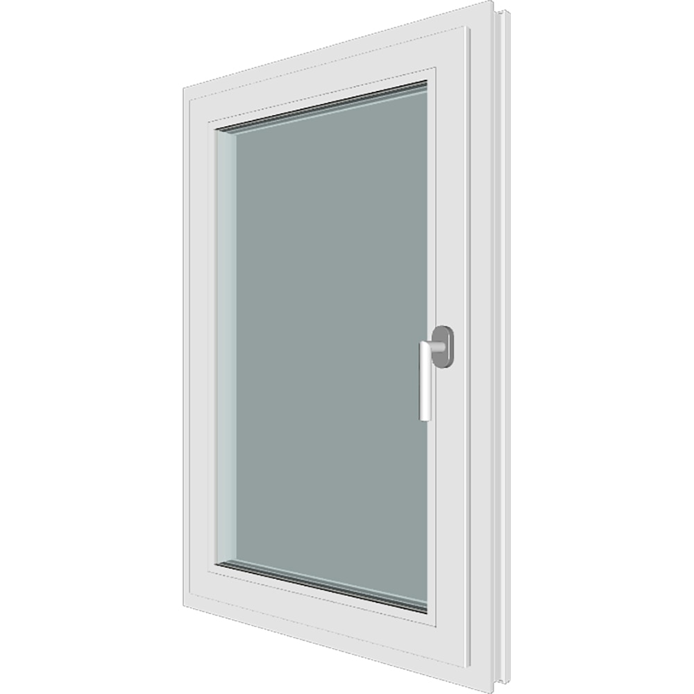 Fereastra termopan FENSTERWELT, PVC, 5 camere, 76 x 100 cm, deschidere oscilobatanta stanga, alb