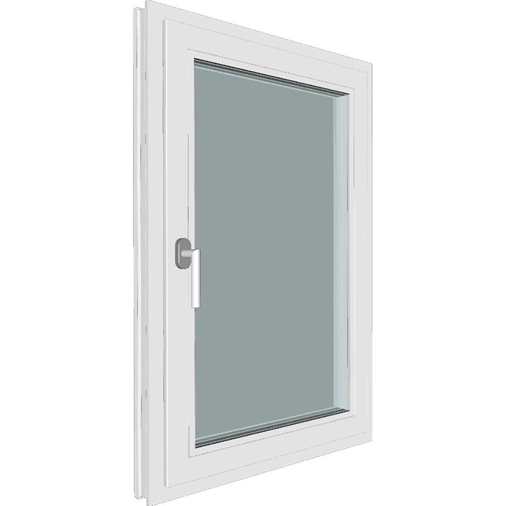 Fereastra termopan FENSTERWELT, PVC, 5 camere, 76 x 100 cm, deschidere oscilobatanta dreapta, alb