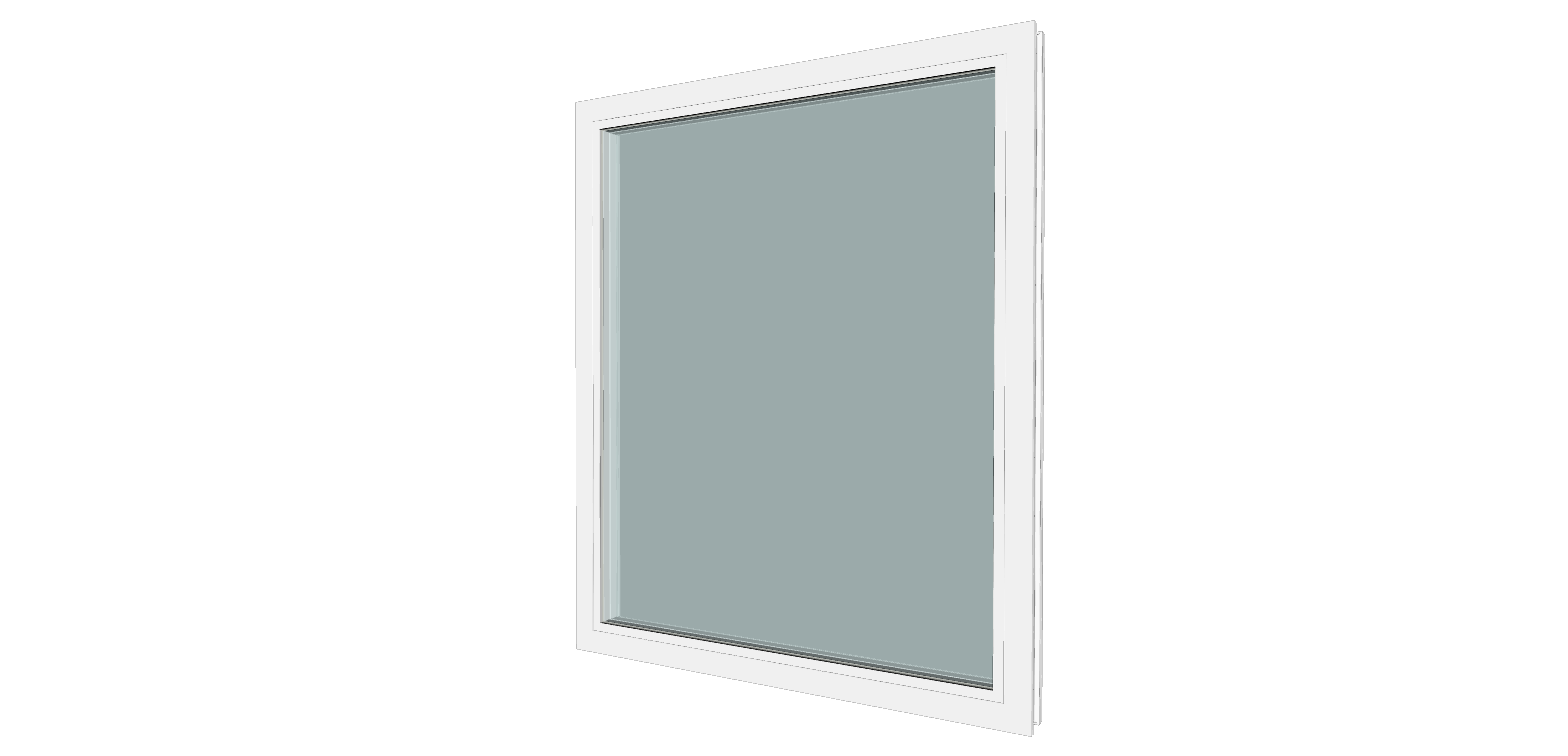 Fereastra termopan PVC, geam Clar + Low-E, alb, 5 camere, 96 x 116 cm, fixa  Gealan