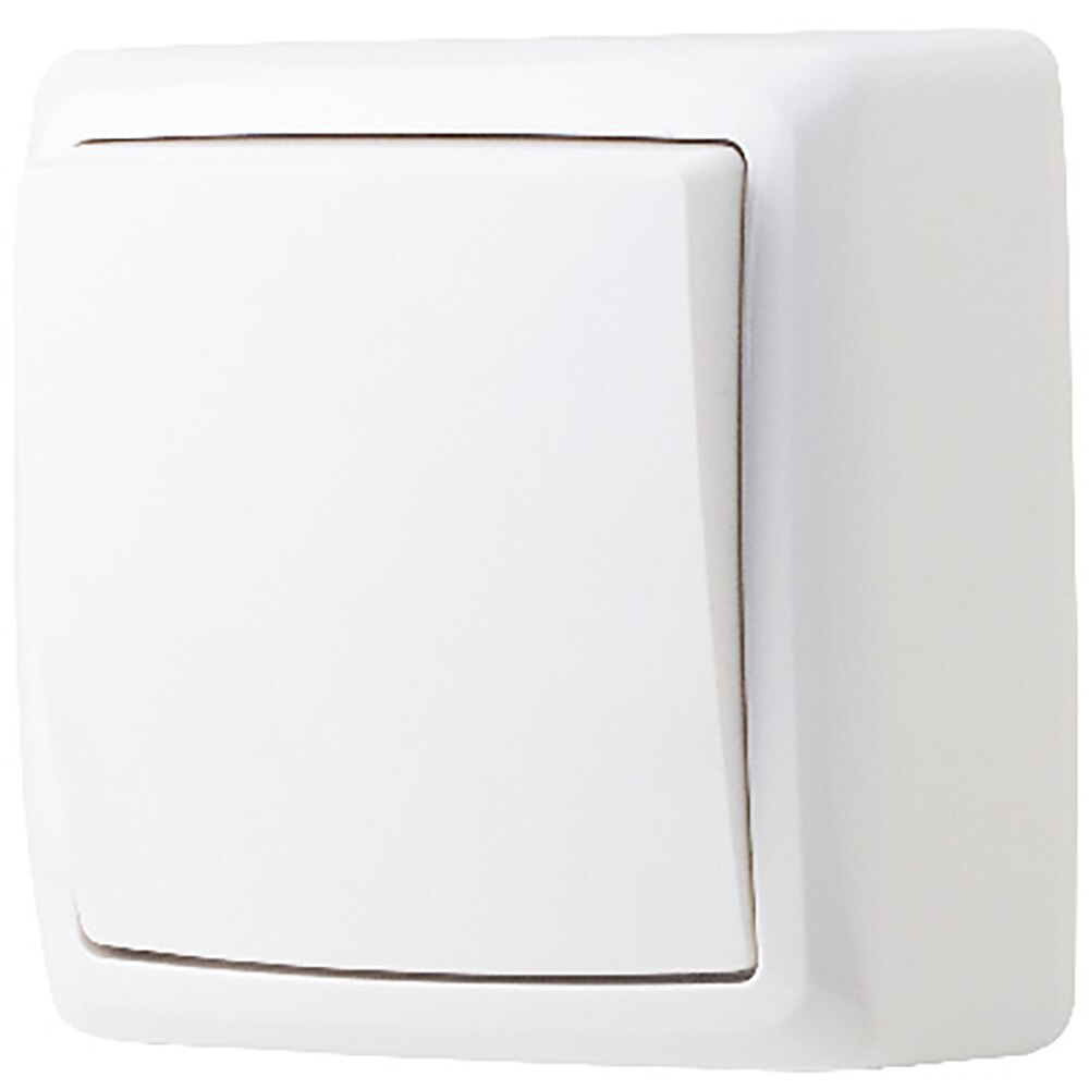 Intrerupator simplu JACOBSEN, aplicat, 10A, alb