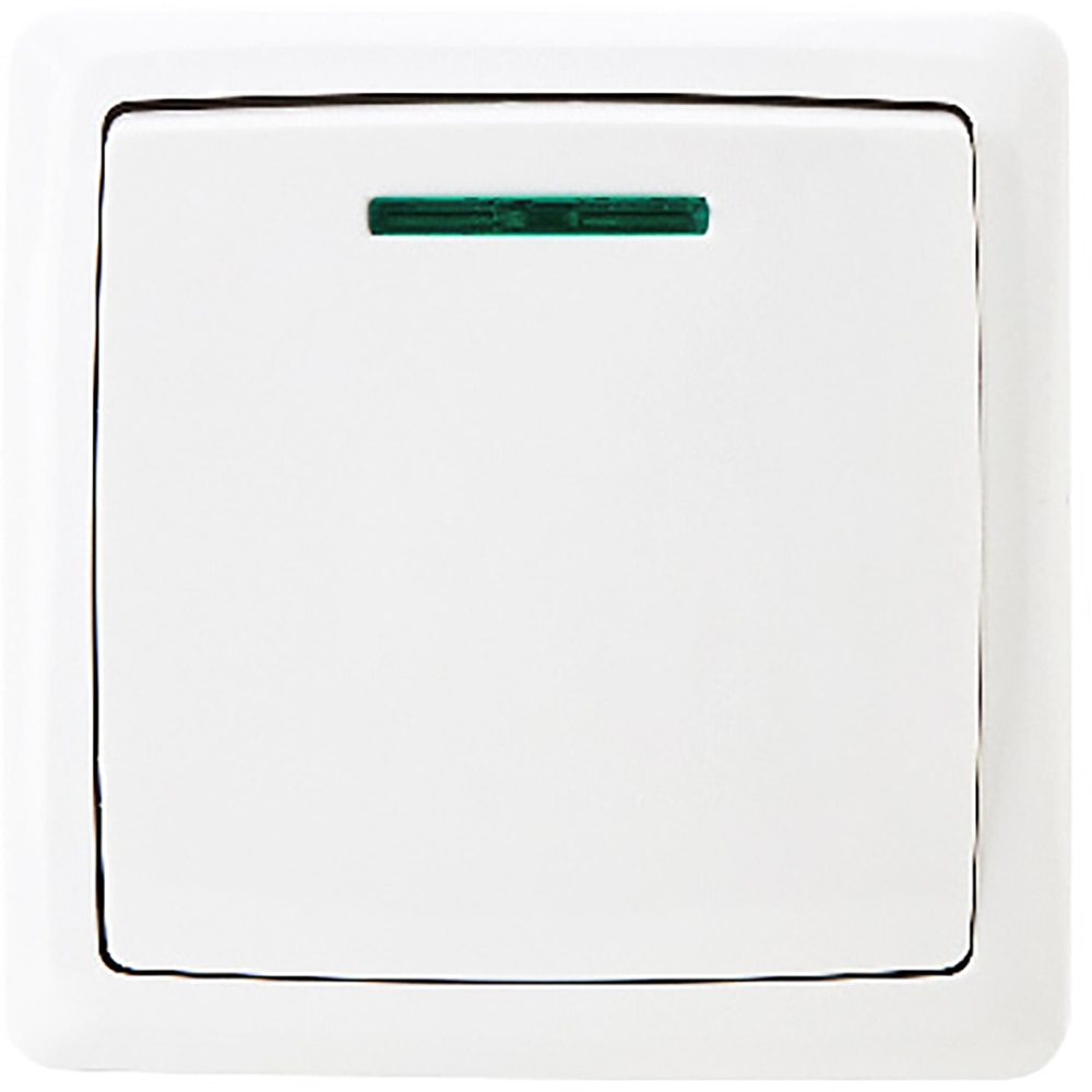 Intrerupator simplu JACOBSEN, aplicat, led, 10A, alb