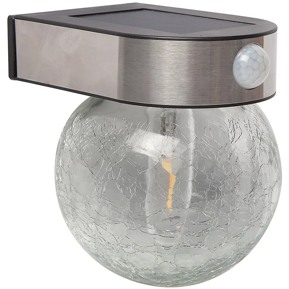 Lampa solara LED cu senzor Longny, 1.25W, 70lm, IP44, 3000K, argintiu