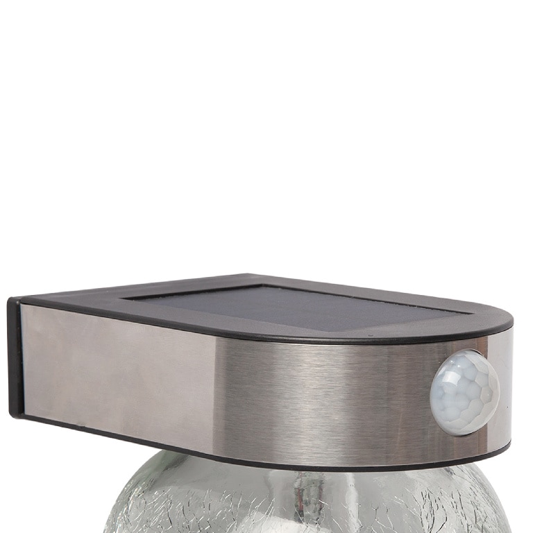 Lampa solara LED cu senzor Longny, 1.25W, 70lm, IP44, 3000K, argintiu