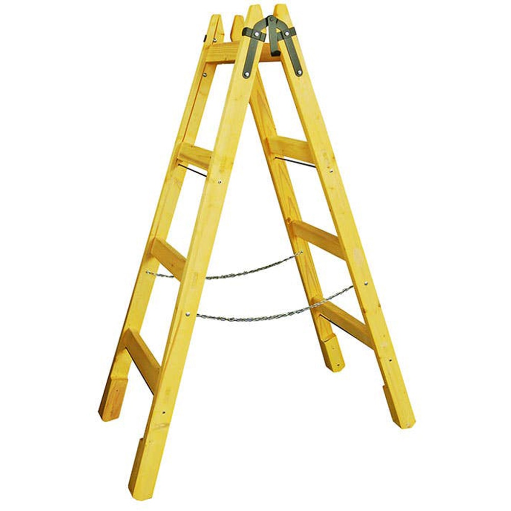 Scara pliabila Profil, 2 x 4 trepte, max 90 kg, lemn