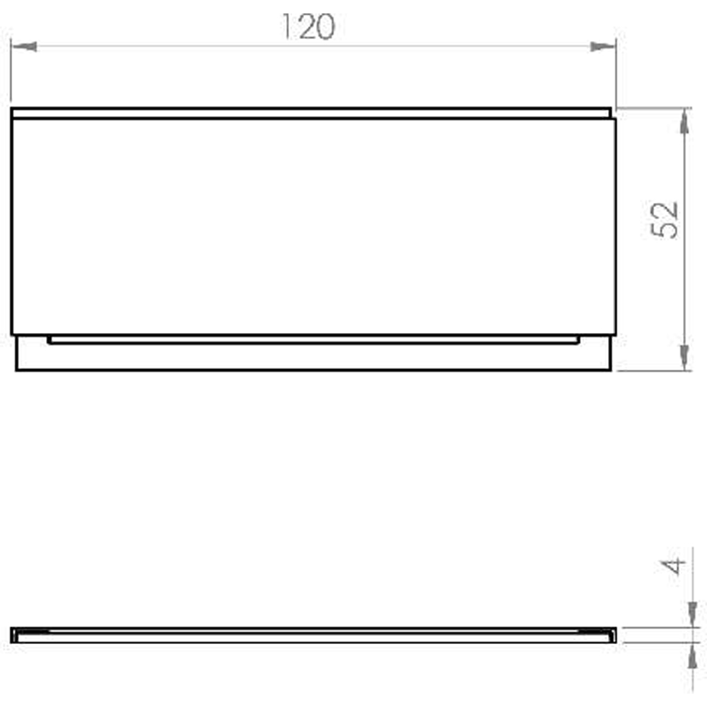 Masca cada GOODHOME Arbol, panou frontal, acril, 120 x 52 cm, alb