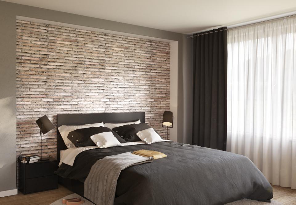 Lambriu PVC, 265 x 25 cm x 8 mm, acoperire 2.65 mp Narrow Brick