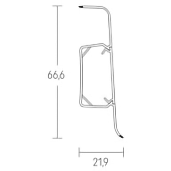 Coltar exterior Vilo Esquero 601, alb, PVC, 2 bucati