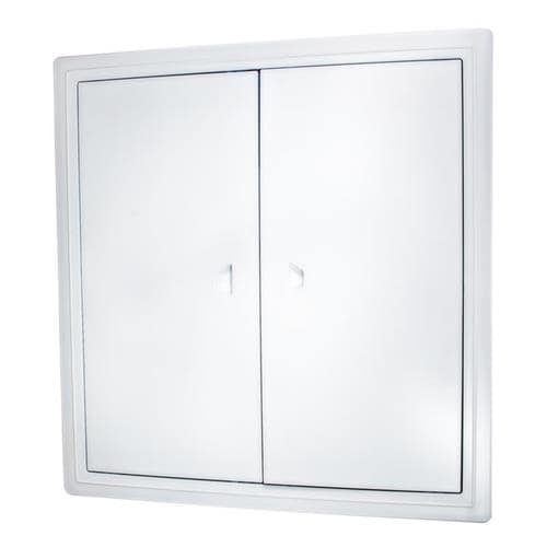 Usa de vizitare, alb, plastic, 400 x 400 mm  Te-Ma