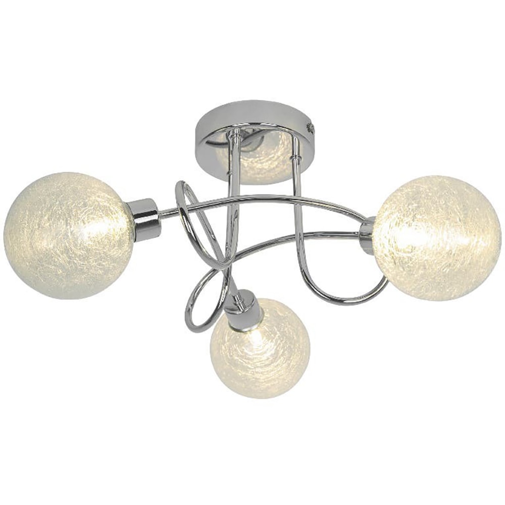 Lampa de interior GOODHOME ONNES, 3 becuri, G9, argintiu, montare tavan