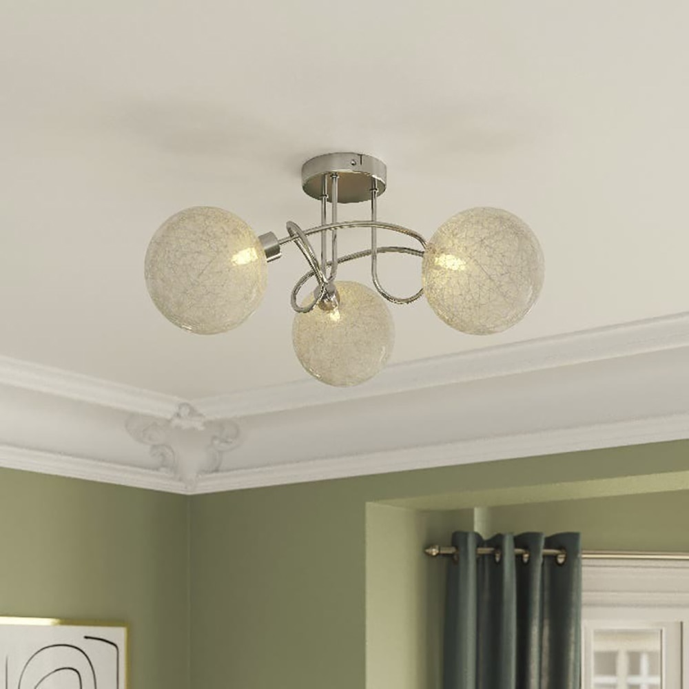 Lampa de interior GOODHOME ONNES, 3 becuri, G9, argintiu, montare tavan