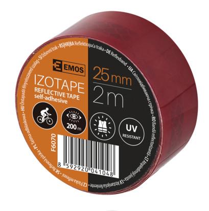Banda adeziva reflectorizanta 2.5 cm x 2 m Rosu  Emos