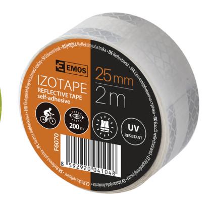 Banda adeziva reflectorizanta 2.5 cm x 2 m Alb  Emos