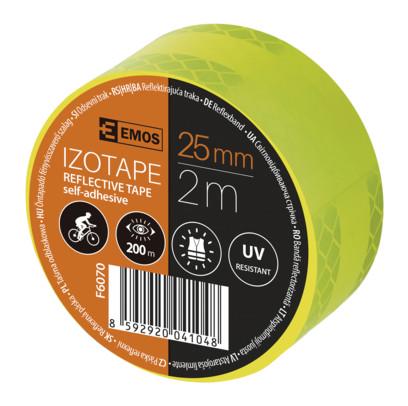 Banda adeziva reflectorizanta 2.5 cm x 2 m Galben • Emos
