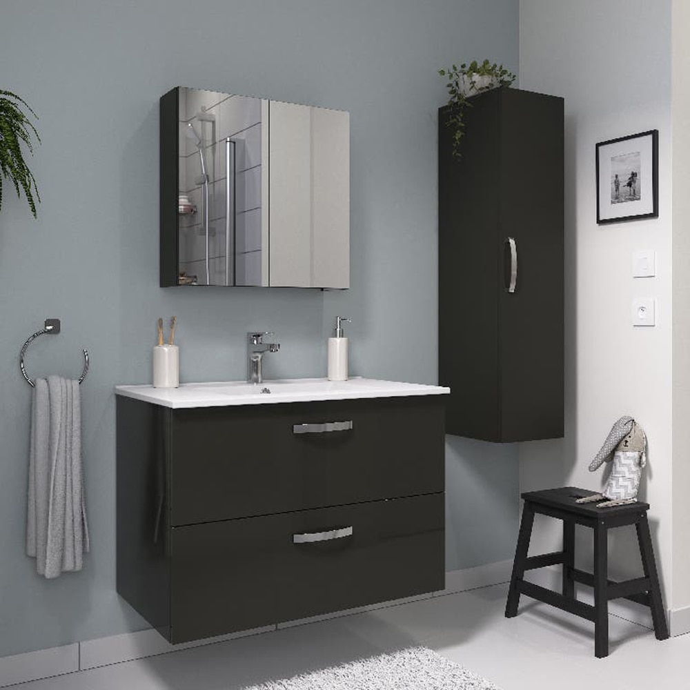 Masca lavoar Aruna, 80 x 45 x 55 cm, gri