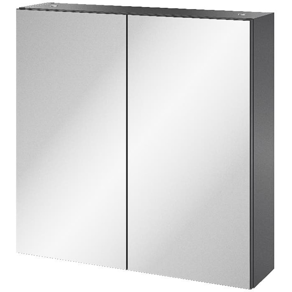 Dulap baie cu oglinda Aruna, 55 x 15 x 54 cm, gri inchis