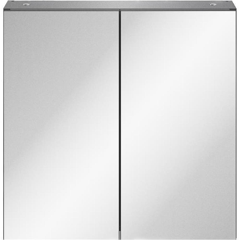 Dulap baie cu oglinda Aruna, 55 x 15 x 54 cm, gri inchis