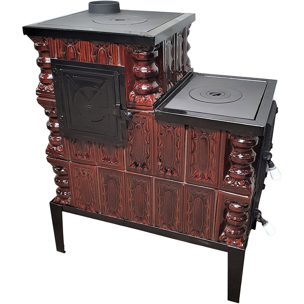 Soba teracota, 3 randuri + plita, 7 kW, 80 x 46 x 100 cm, maro