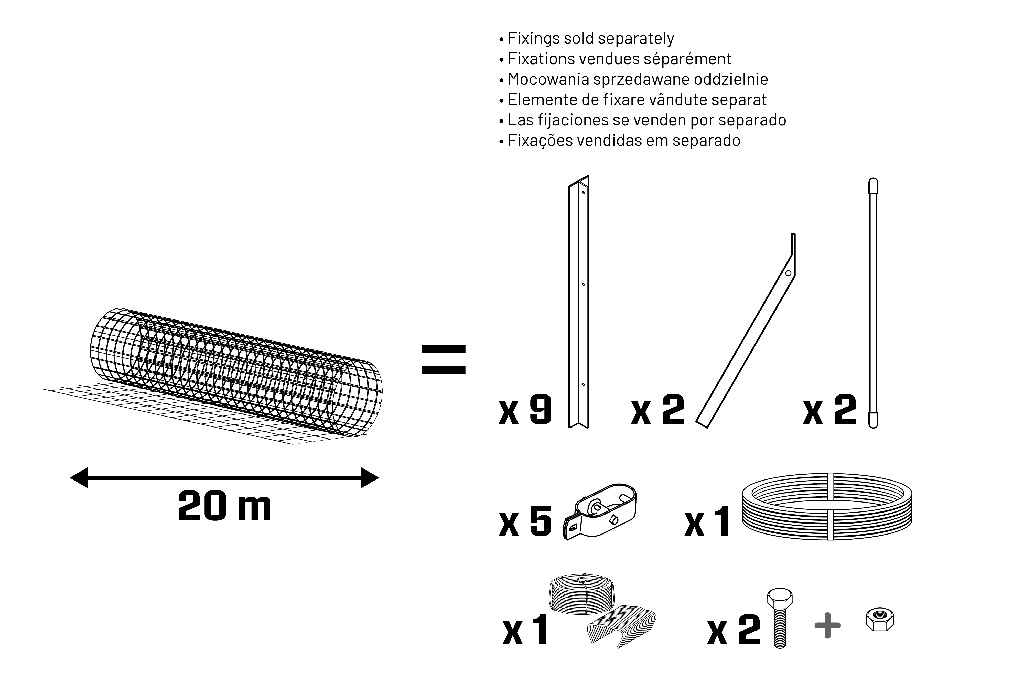 Rola Plasa Gard 2X20 M 100X50Mm G