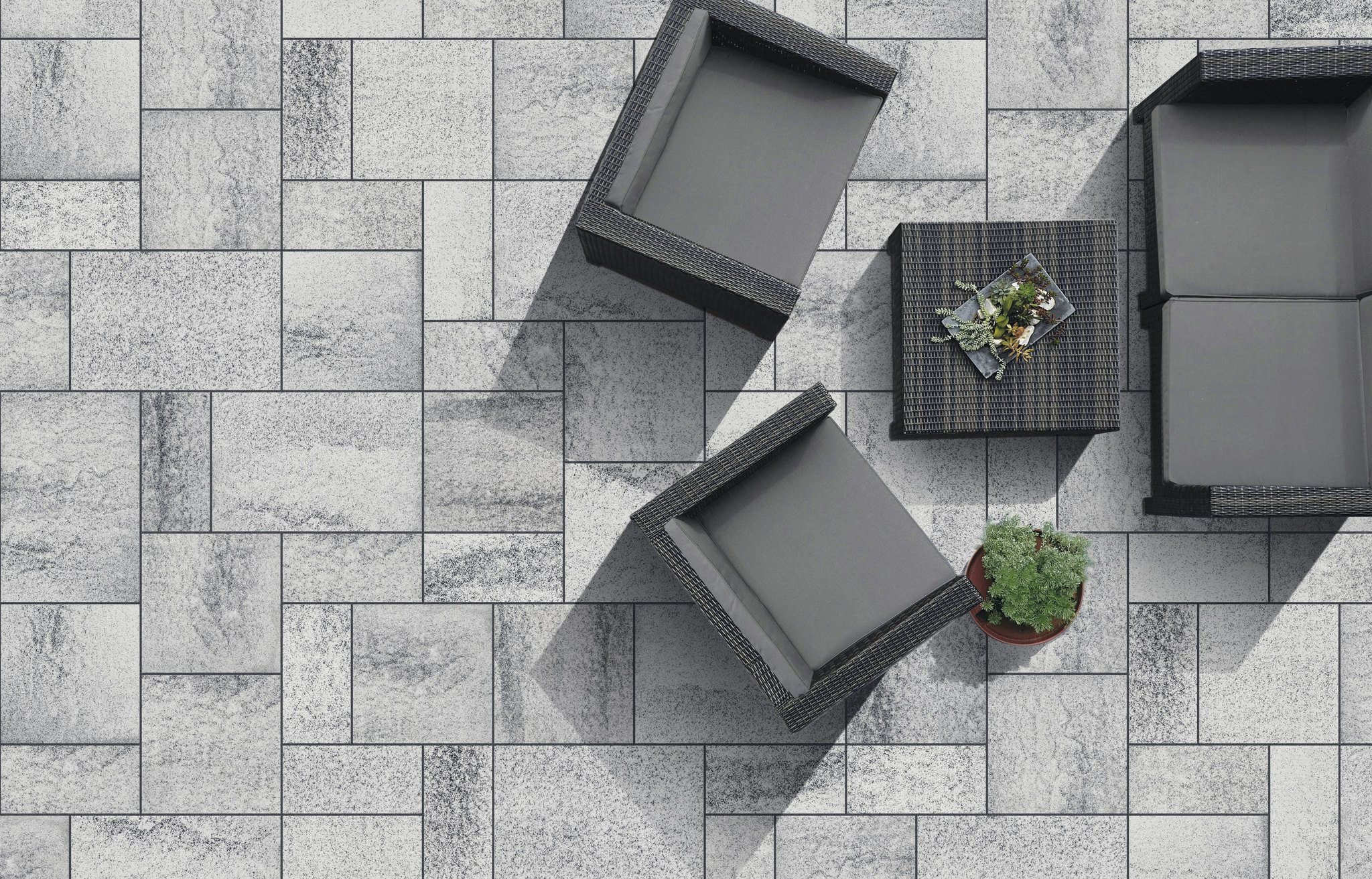 Pavaj gradina, beton, gri, palet, 9.6 mp, 6 cm  Semmelrock