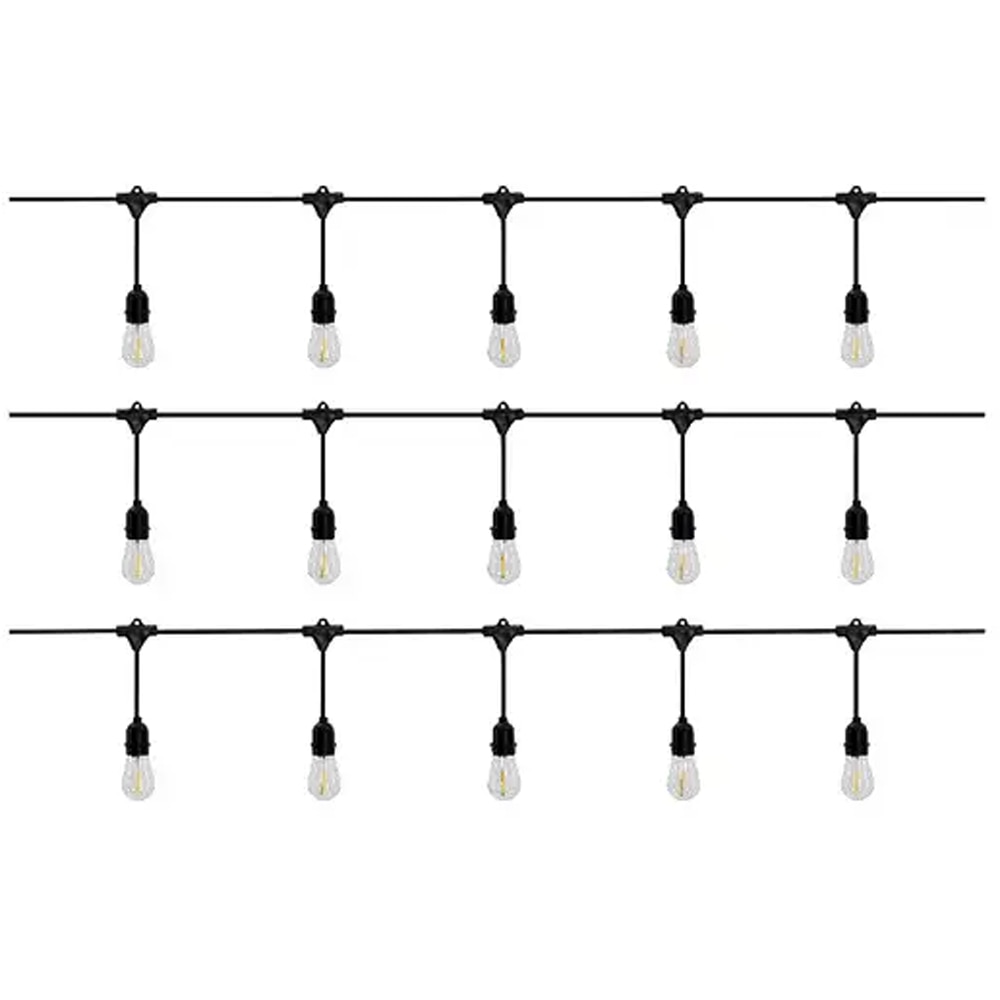  Ghirlanda decorativa Pandoro 101326263, 10m, 15 becuri, negru