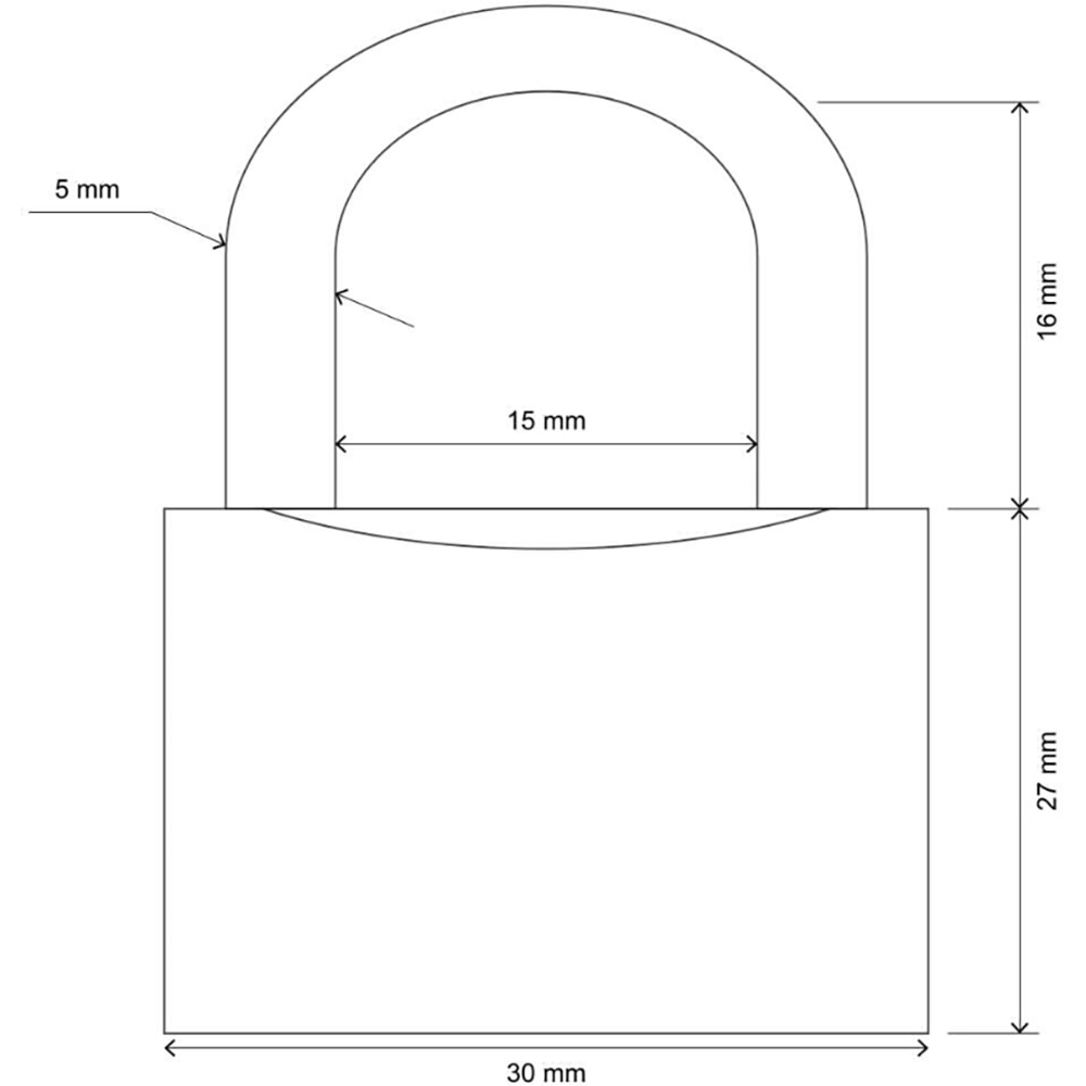Lacate SMITH AND LOCKE, alama, 30mm, auriu, 4buc