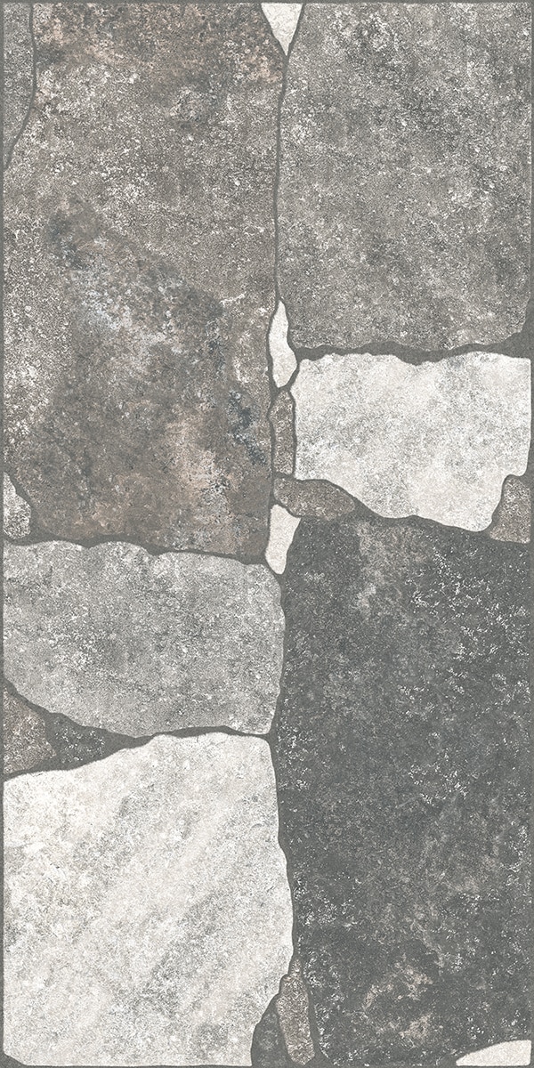 Gresie interior Kai Roccia, gri, portelanata, 60 x 30 cm, suprafata 1,62 mp