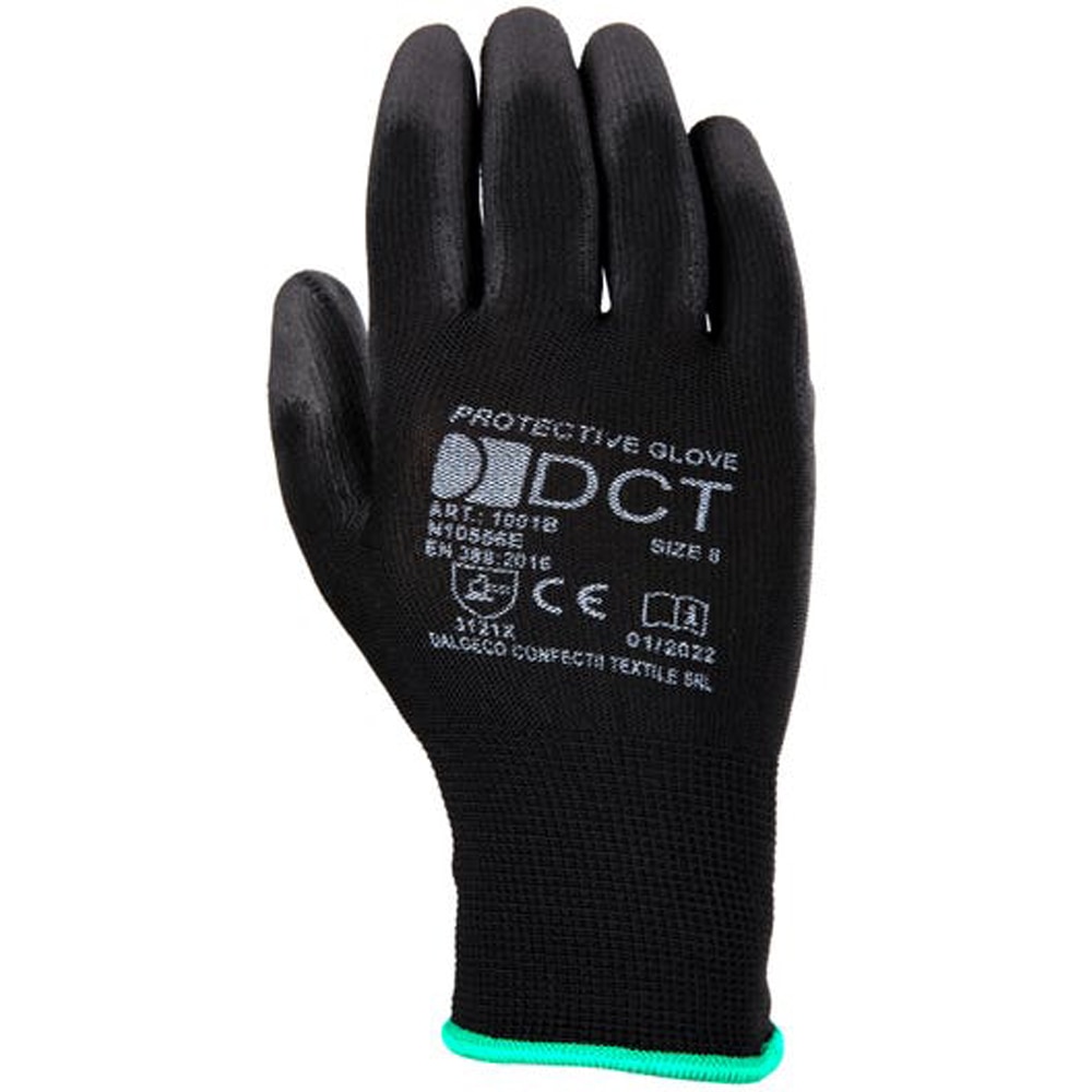 Manusi de protectie DCT, marime 8, negre, uz general, nailon