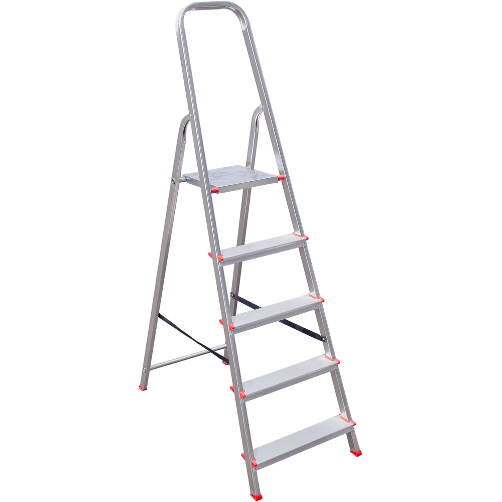 Scara pliabila cu platforma, Inaltime lucru 280 cm, 1x5 trepte, aluminiu