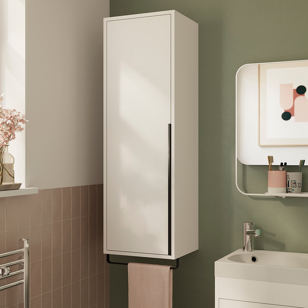 Dulap baie GOODHOME Maza, 36 x 30 x 115 cm, alb